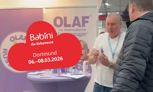 OLAF® Babycare auf der Babini Dortmund 2026 – sanfte Hilfe bei Babyschnupfen hautnah erleben