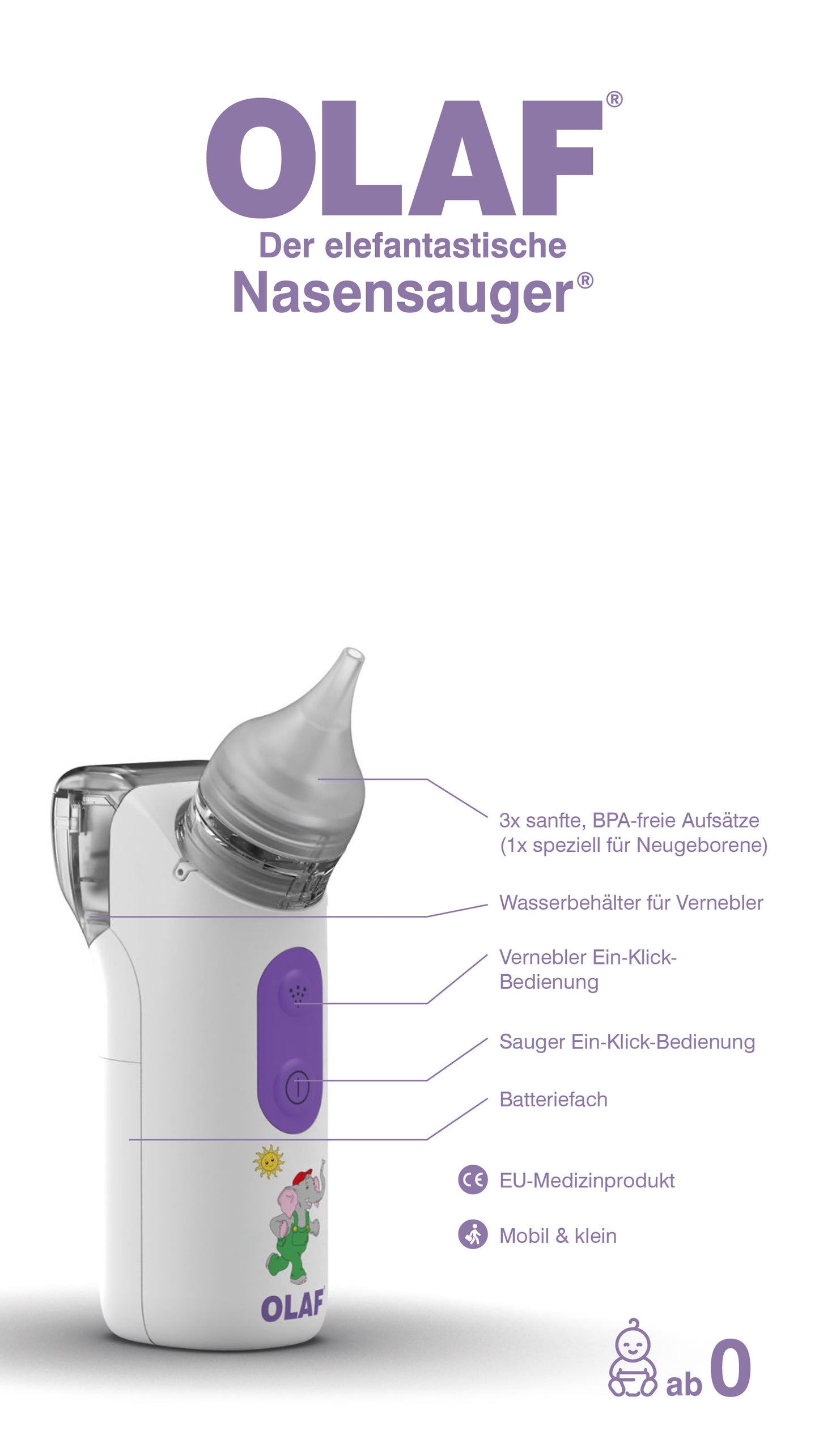 OLAF® Nasensauger 2 in 1