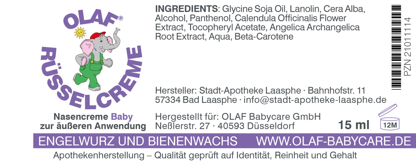 OLAF® Nasencreme Baby mit Engelwurz & Bienenwachs